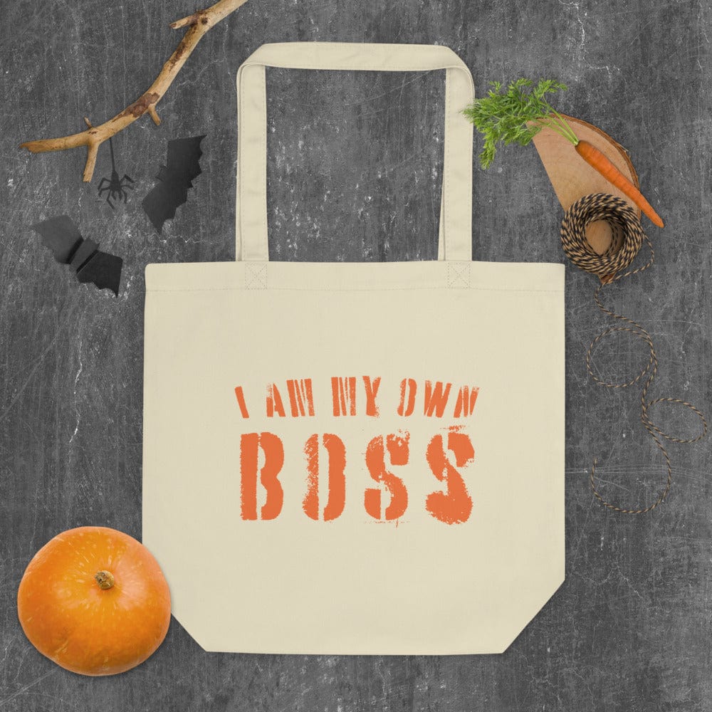 Shop I Am My Own Boss Lifestyle Statement Eco Organic Tote Bag, Bags - Shopping bags, USA Boutique