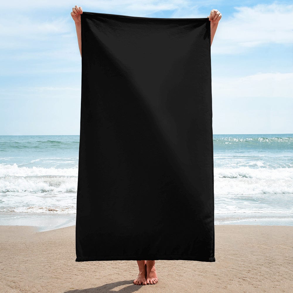 Jet Black Minimalist Beach Bath Large Towel towels A Moment Of Now Women’s Boutique Clothing Online Lifestyle Store