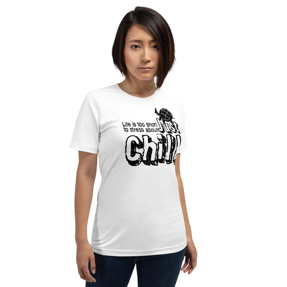 Just CHILL Inspirational Quote Mindfulness Living Tee Shirt, T-shirts, $ 41.50, A Moment Of Now™