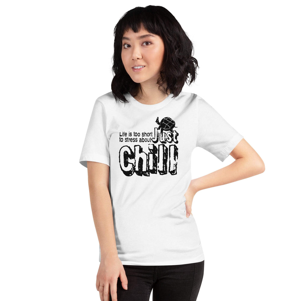 Just CHILL Inspirational Quote Mindfulness Living Tee Shirt, T-shirts, $ 41.50, A Moment Of Now™