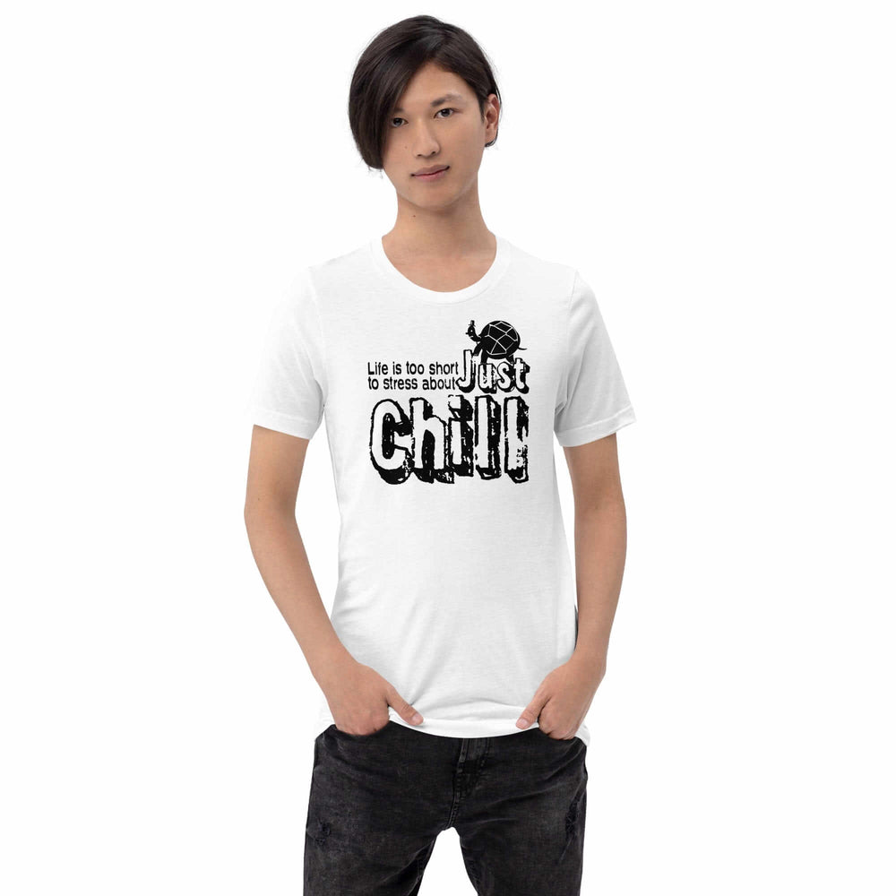 Just CHILL Inspirational Quote Mindfulness Living Tee Shirt, T-shirts, $ 41.50, A Moment Of Now™