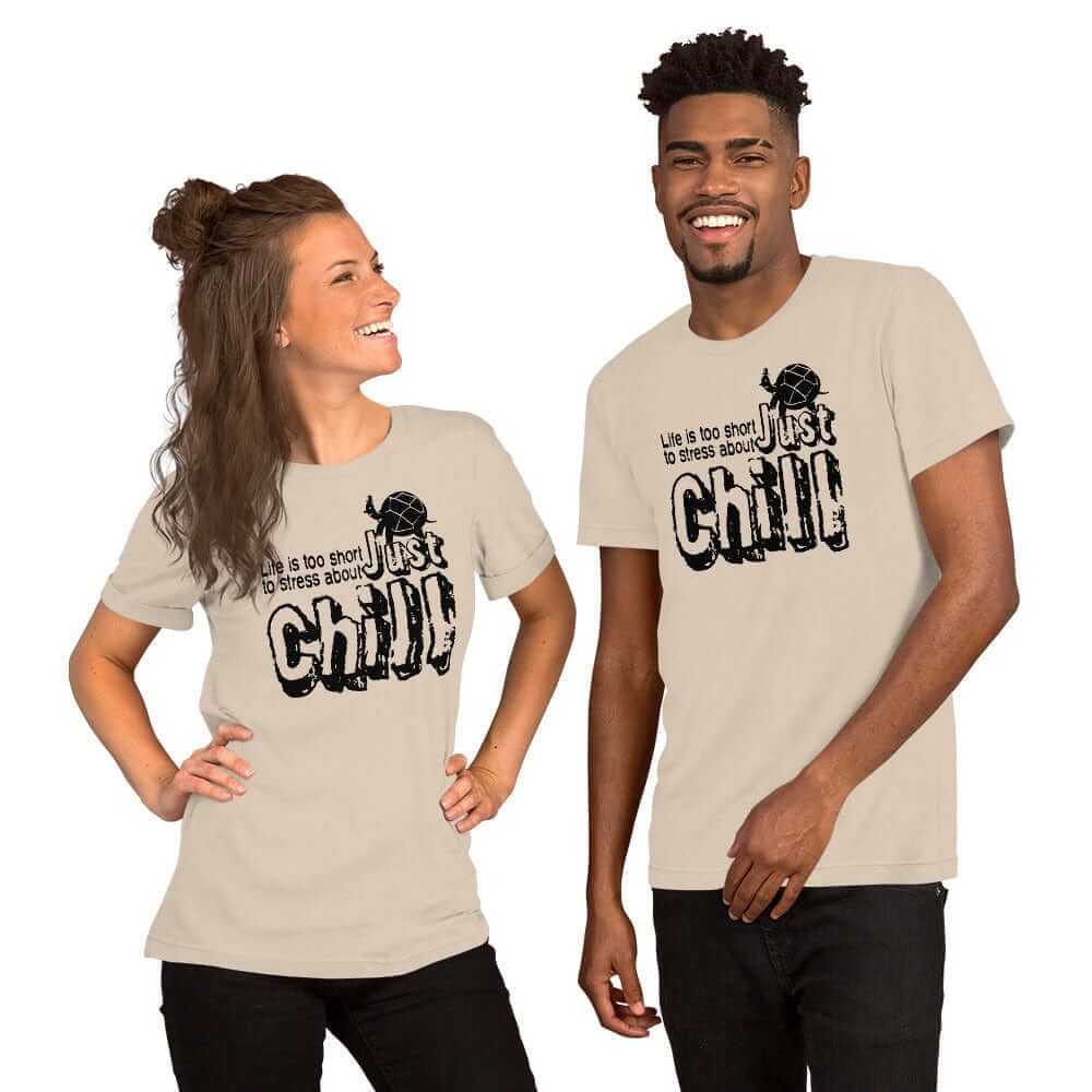Just CHILL Inspirational Quote Mindfulness Living Tee Shirt, T-shirts, $ 41.50, A Moment Of Now™