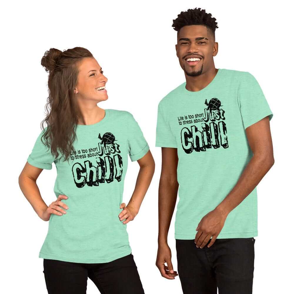Just CHILL Inspirational Quote Mindfulness Living Tee Shirt, T-shirts, $ 41.50, A Moment Of Now™