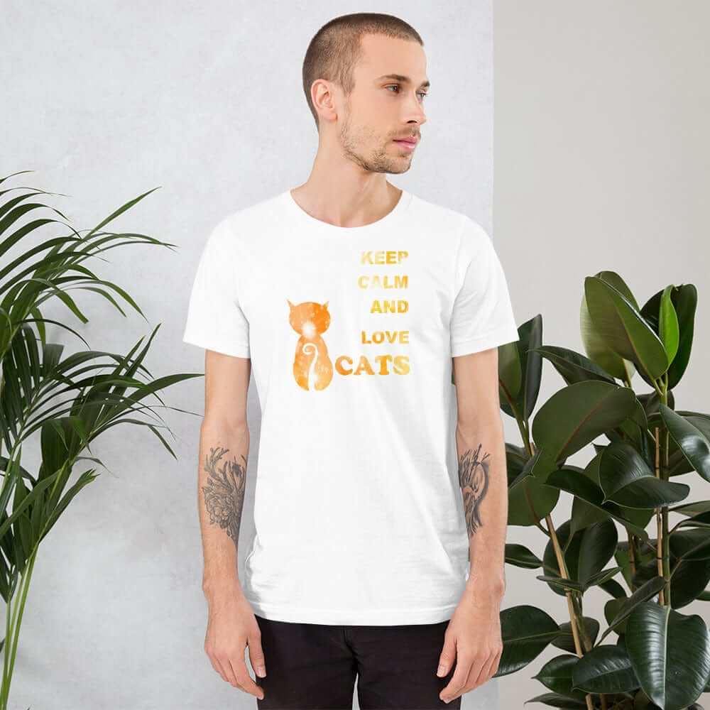 Keep Calm and Love Cats Unisex T-Shirt | Cat Lover Graphic Tee, Tees, $ 30.44, A Moment Of Now™