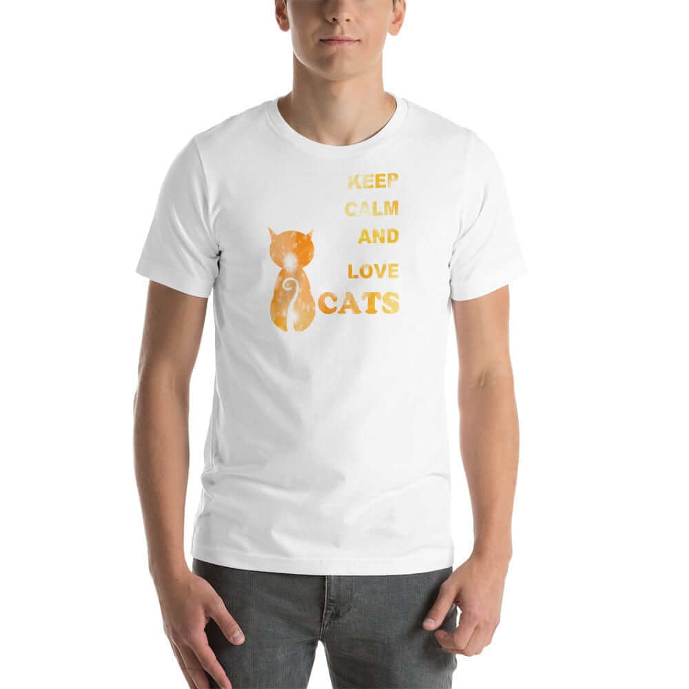 Keep Calm and Love Cats Unisex T-Shirt | Cat Lover Graphic Tee, Tees, $ 30.44, A Moment Of Now™