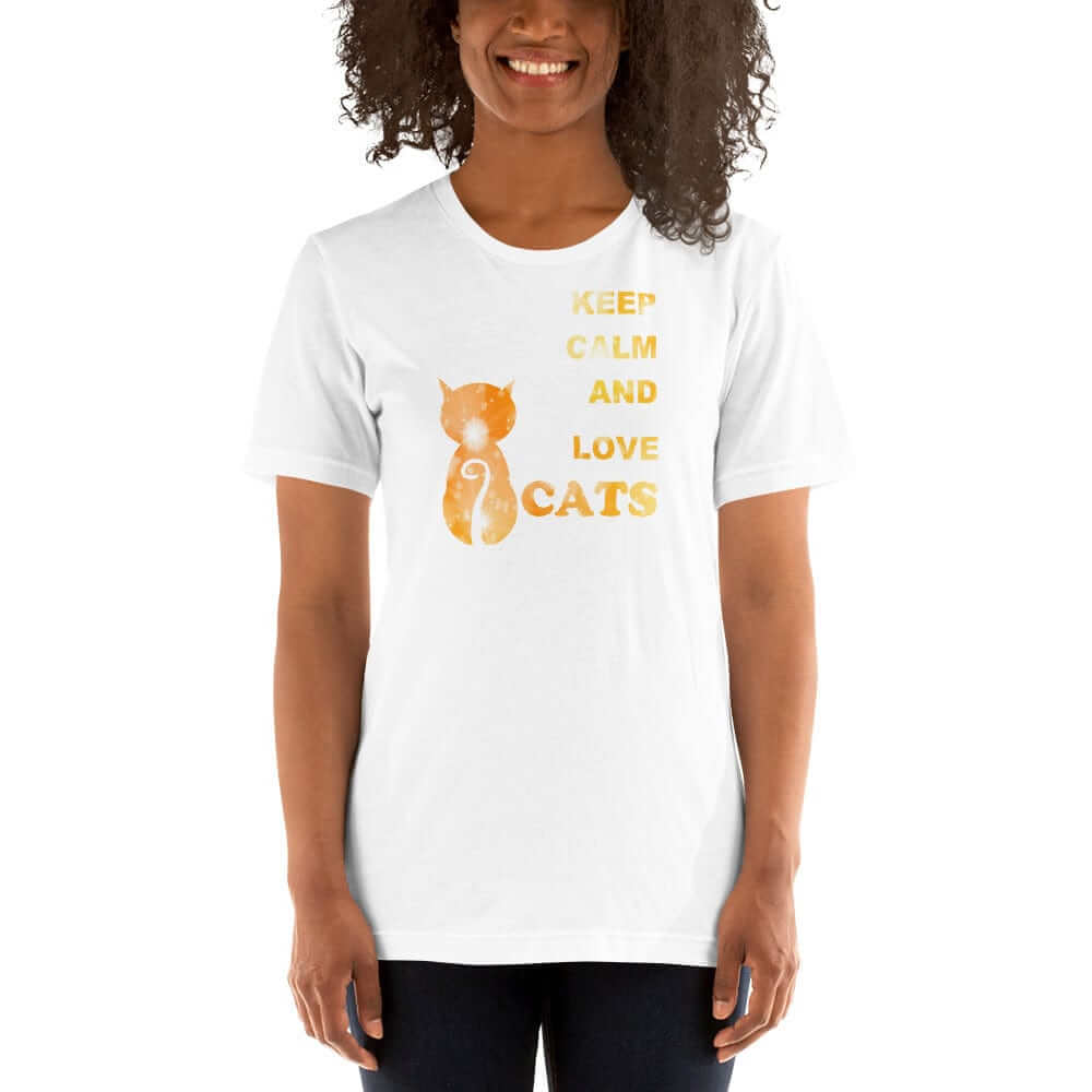 Keep Calm and Love Cats Unisex T-Shirt | Cat Lover Graphic Tee, Tees, $ 30.44, A Moment Of Now™