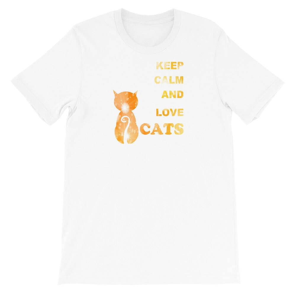 Keep Calm and Love Cats Unisex T-Shirt | Cat Lover Graphic Tee, Tees, $ 30.44, A Moment Of Now™