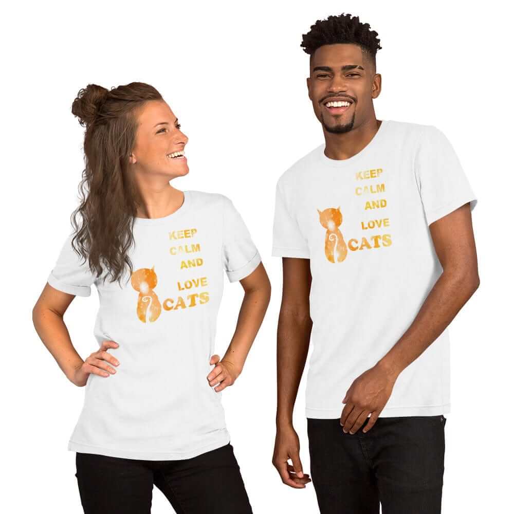 Keep Calm and Love Cats Unisex T-Shirt | Cat Lover Graphic Tee, Tees, $ 30.44, A Moment Of Now™