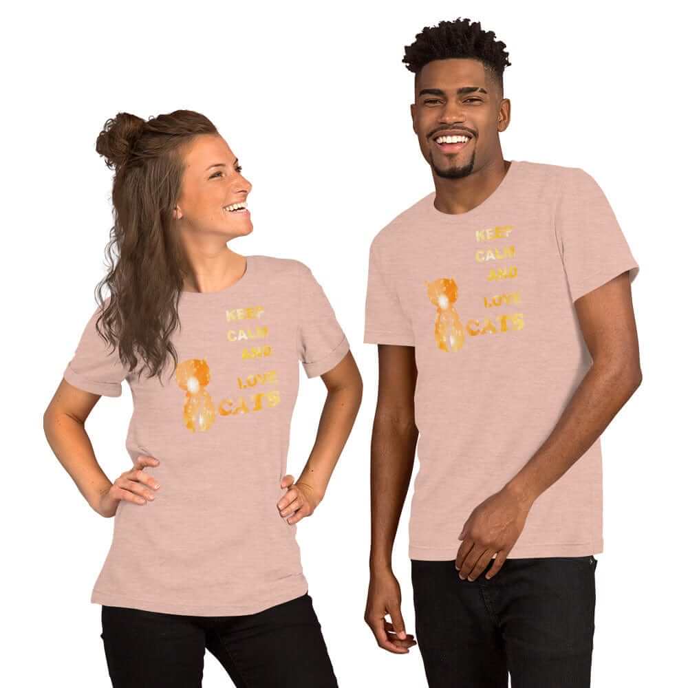 Keep Calm and Love Cats Unisex T-Shirt | Cat Lover Graphic Tee, Tees, $ 30.44, A Moment Of Now™