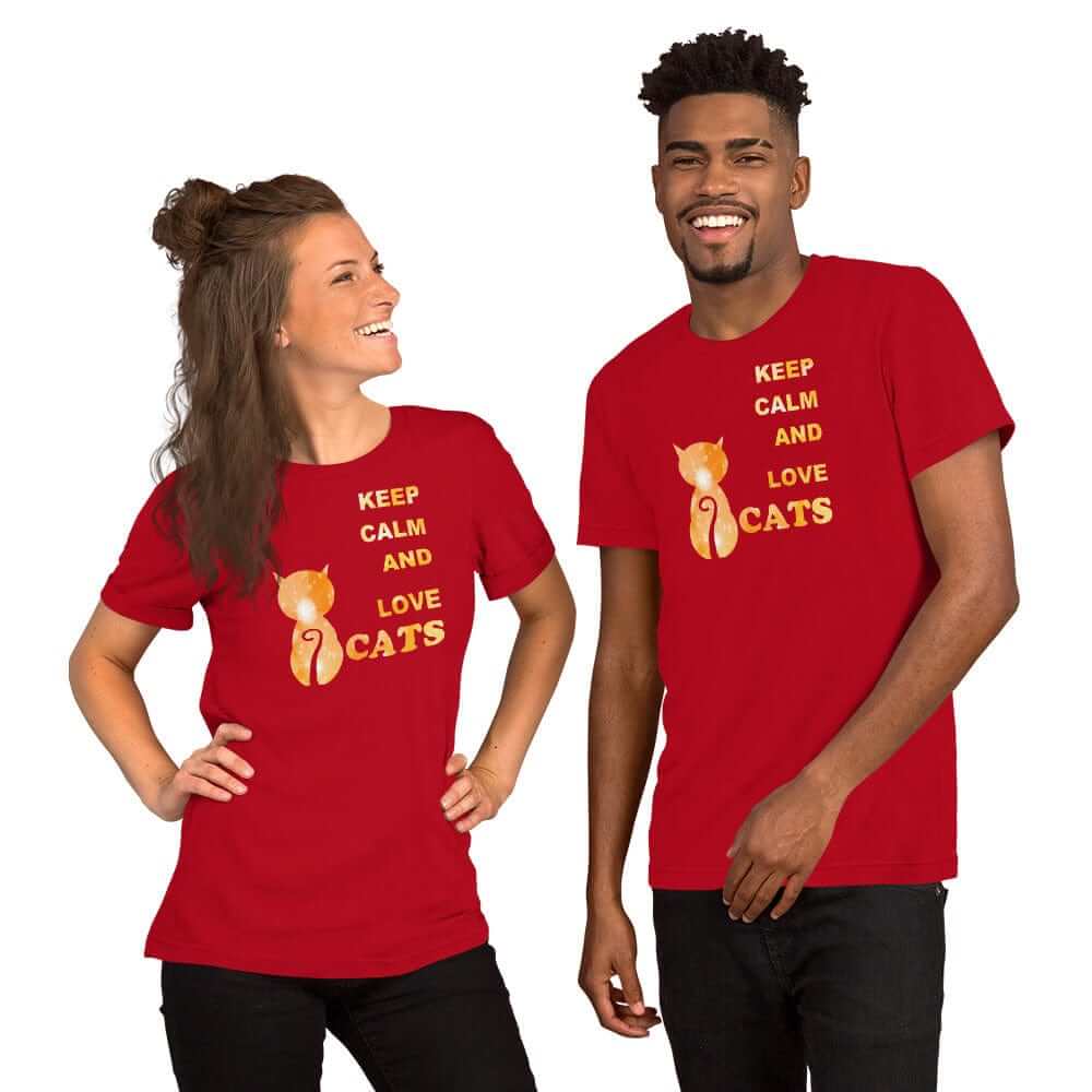 Keep Calm and Love Cats Unisex T-Shirt | Cat Lover Graphic Tee, Tees, $ 31.04, A Moment Of Now™