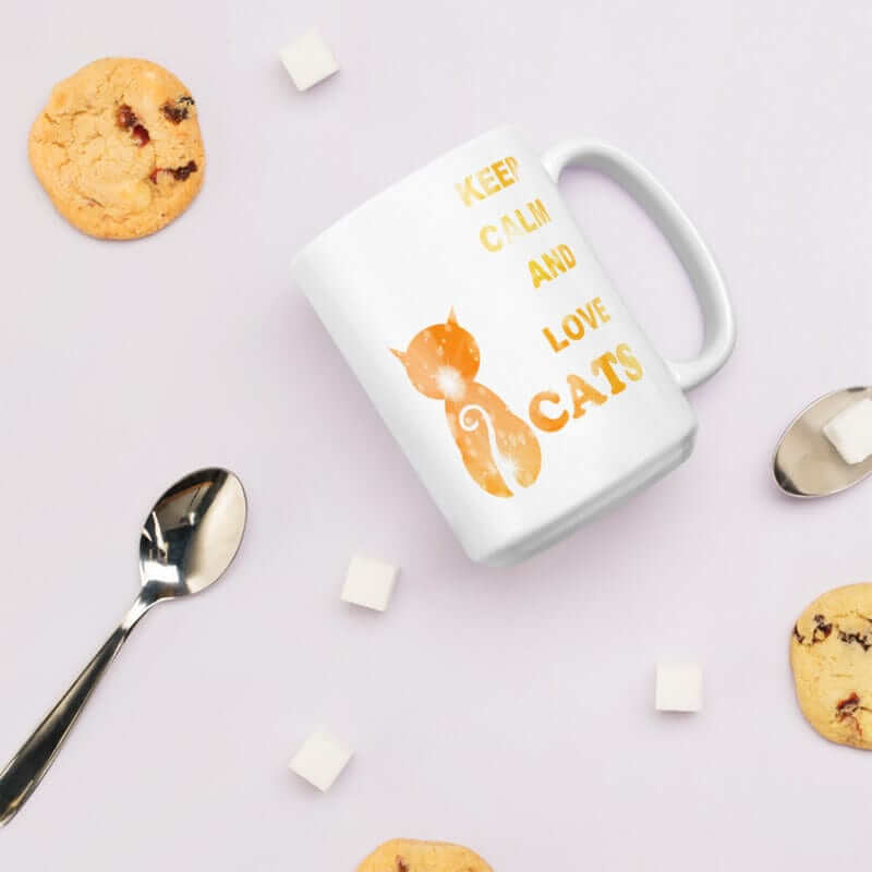 Keep Calm and Love Cats Coffee Mug | Cat Lover Statement Drinkware, Mugs, $ 24.50, A Moment Of Now™