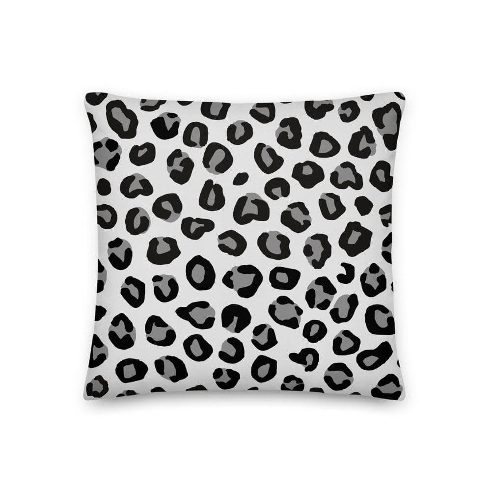 Leopard Patterned Grey Decorative Throw Pillow, Pillows, $ 64.50, A Moment Of Now™