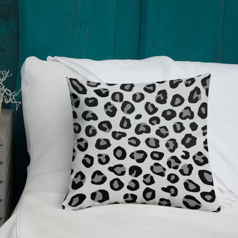 Shop Leopard Patterned Grey Decorative Throw Pillow, Pillows, USA Boutique