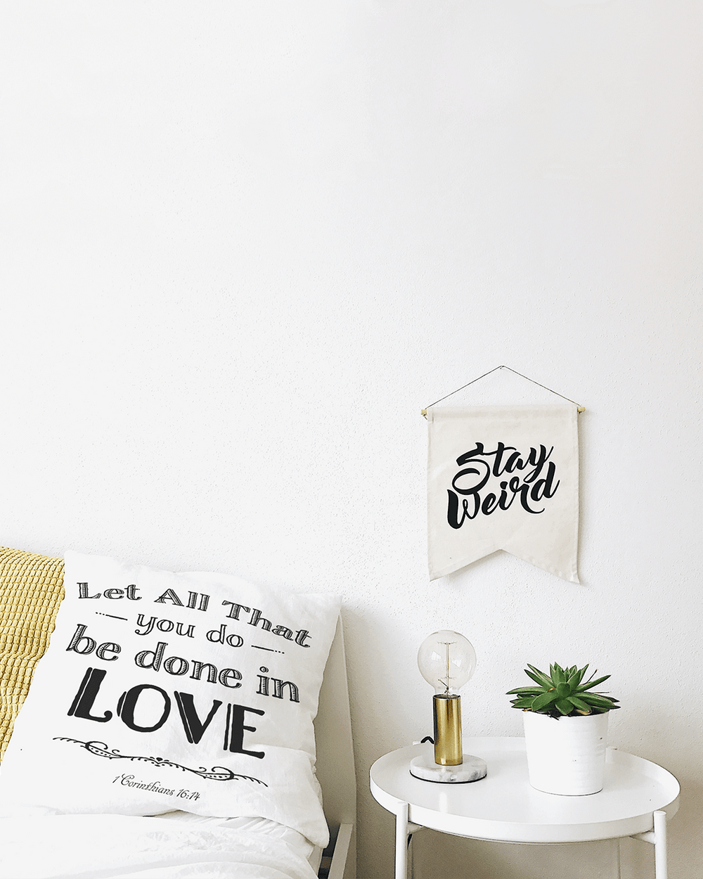 Let All That You Do Be Done In Love Decorative Throw Pillow Cushion - Black, Pillow, $ 64.50, A Moment Of Now™