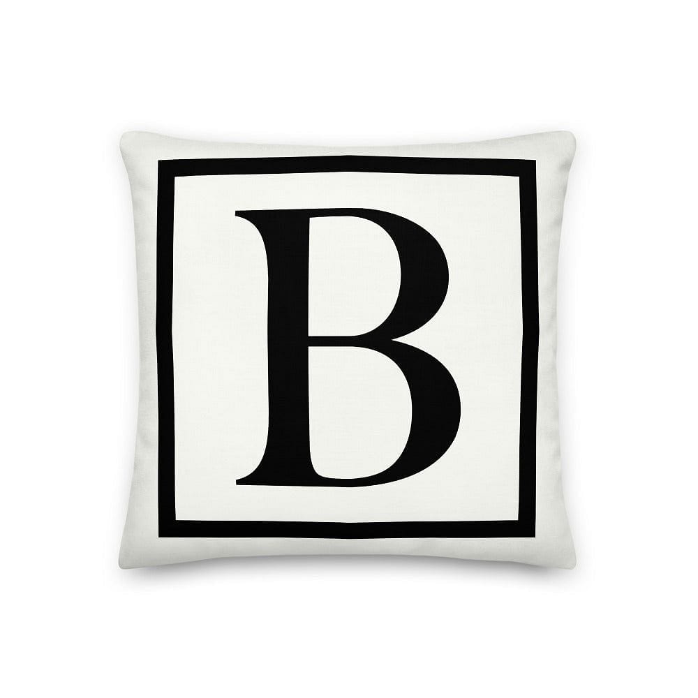 Shop Letter B Border Monogram Decorative Throw Pillow, Pillow, USA Boutique