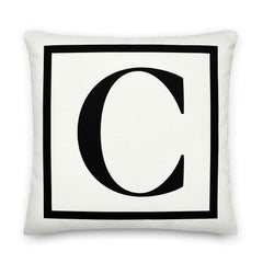 Shop Letter C Border Monogram Decorative Throw Pillow, Pillow, USA Boutique