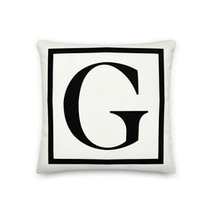 Shop Letter G Border Monogram Decorative Throw Pillow Cushion, Pillow, USA Boutique