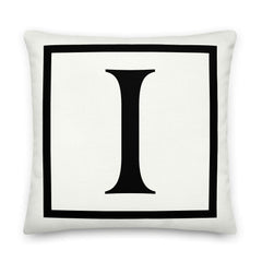 Shop Letter I Border Monogram Decorative Throw Pillow Cushion, Pillow, USA Boutique
