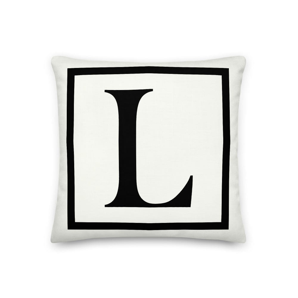 Shop Letter L Border Monogram Decorative Throw Pillow Cushion, Pillow, USA Boutique