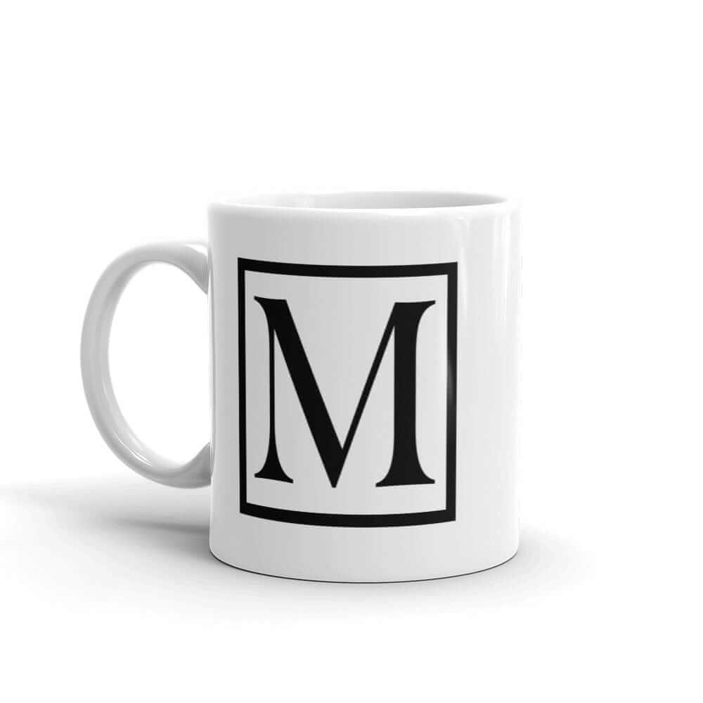 Letter M Border Monogram Coffee Tea Cup Mug, Mug, $ 17.50, A Moment Of Now™