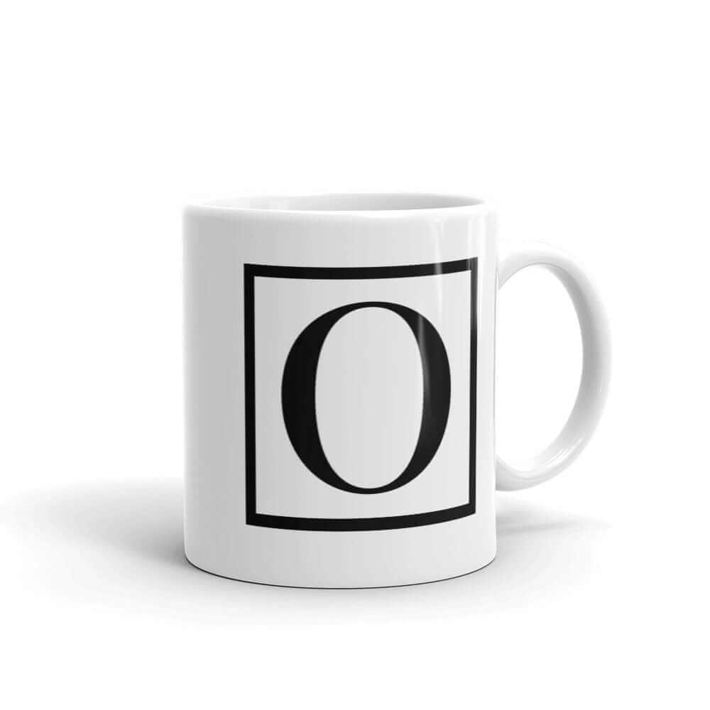 letter O Border Monogram Coffee Tea Cup Mug, Mug, $ 17.50, A Moment Of Now™