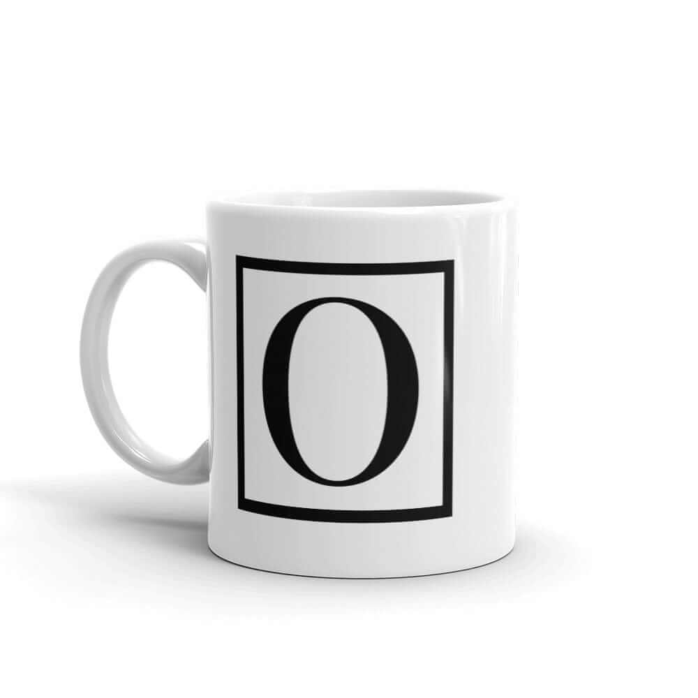 letter O Border Monogram Coffee Tea Cup Mug, Mug, $ 17.50, A Moment Of Now™
