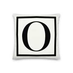 Letter O Border Monogram Decorative Throw Pillow Cushion Pillow A Moment Of Now Women’s Boutique Clothing Online Lifestyle Store