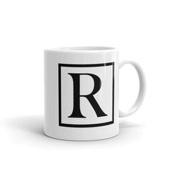 Letter R Border Monogram Coffee Tea Cup Mug Mug A Moment Of Now Women’s Boutique Clothing Online Lifestyle Store