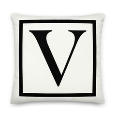 Shop Letter V Border Monogram Decorative Throw Pillow Cushion, Pillow, USA Boutique