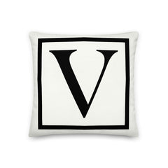 Shop Letter V Border Monogram Decorative Throw Pillow Cushion, Pillow, USA Boutique