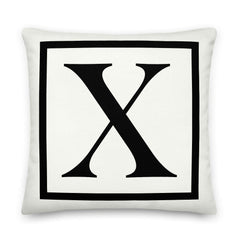 Shop Letter X Border Monogram Decorative Throw Pillow Cushion, Pillow, USA Boutique