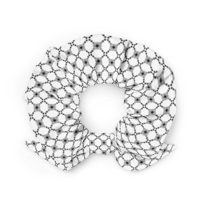 Shop Li-Jacobs Club Pattern Hair Scrunchie Black on White, Scrunchies, USA Boutique