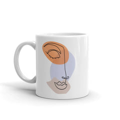 Shop Linda Abstract Line Art Drawing of a Women Face Coffee Tea Cup Mug, Mug, USA Boutique