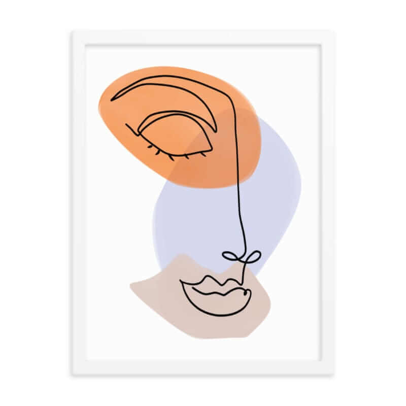 Linda Abstract Line Art Woman Face Matte Poster, Poster, $ 33.00, A Moment Of Now™