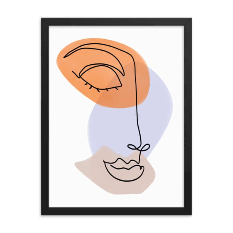 Linda Abstract Line Art Woman Face Matte Poster, Poster, $ 33.00, A Moment Of Now™