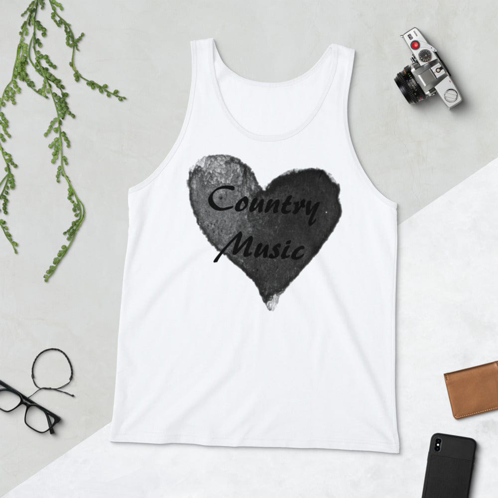 Shop Love Country Music Black Unisex Tank Top, Clothing T-shirts, USA Boutique