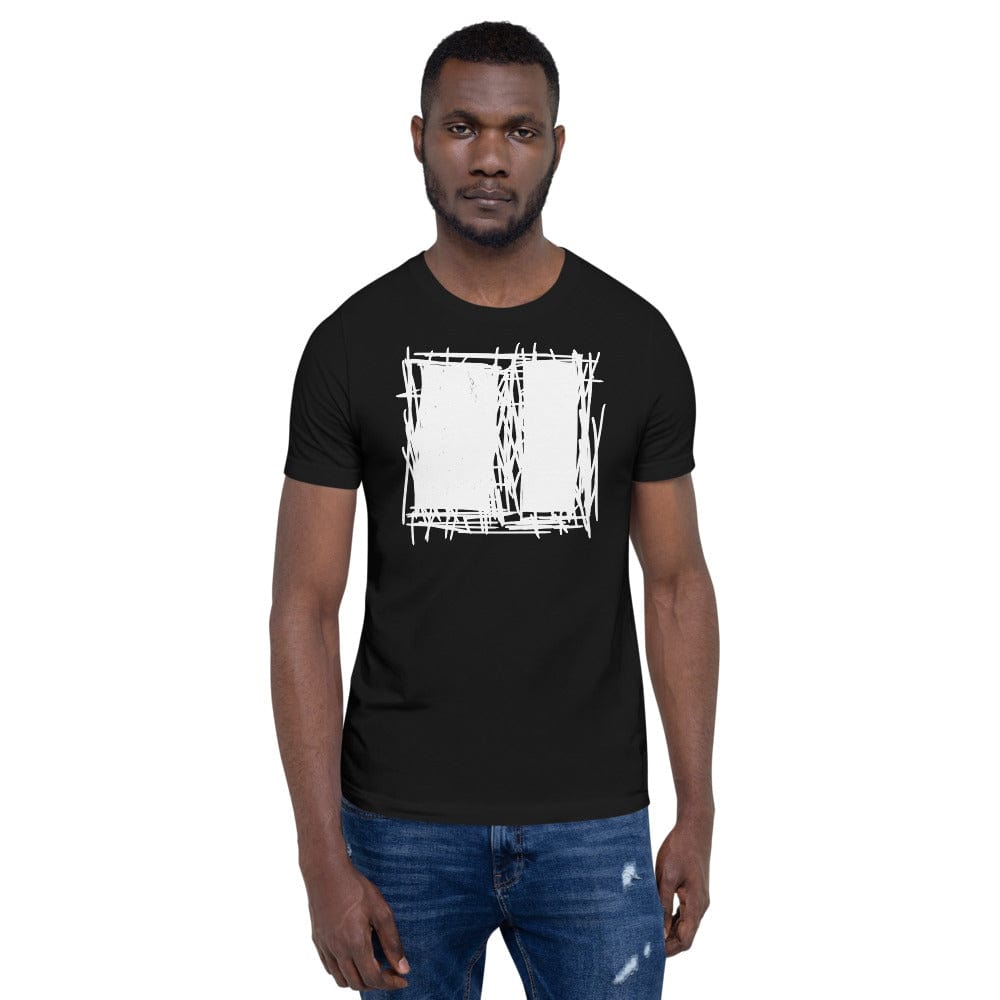 Lucina Black and White abstract modern Art Illustration Short-Sleeve Unisex T-Shirt Clothing T-shirts A Moment Of Now Women’s Boutique Clothing Online Lifestyle Store