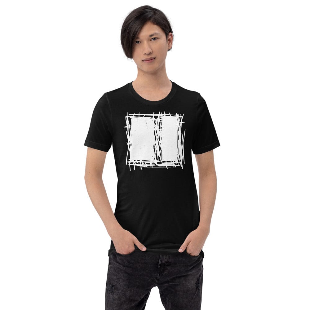 Lucina Black and White abstract modern Art Illustration Short-Sleeve Unisex T-Shirt Clothing T-shirts A Moment Of Now Women’s Boutique Clothing Online Lifestyle Store