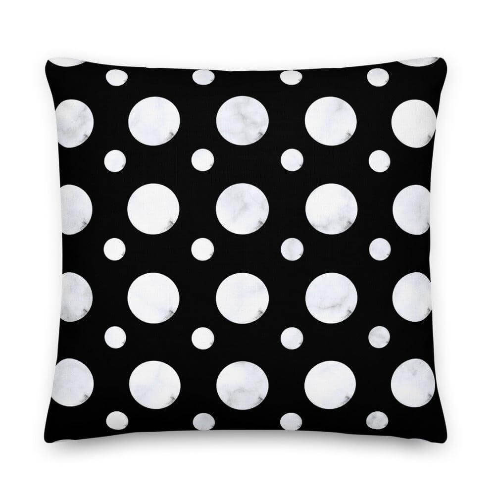 Marble White Polka Dots Decorative Throw Pillow, A Moment Of Now, $ 64.00