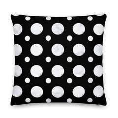 Shop Marble White Polka Dots Decorative Throw Pillow, Pillows, USA Boutique