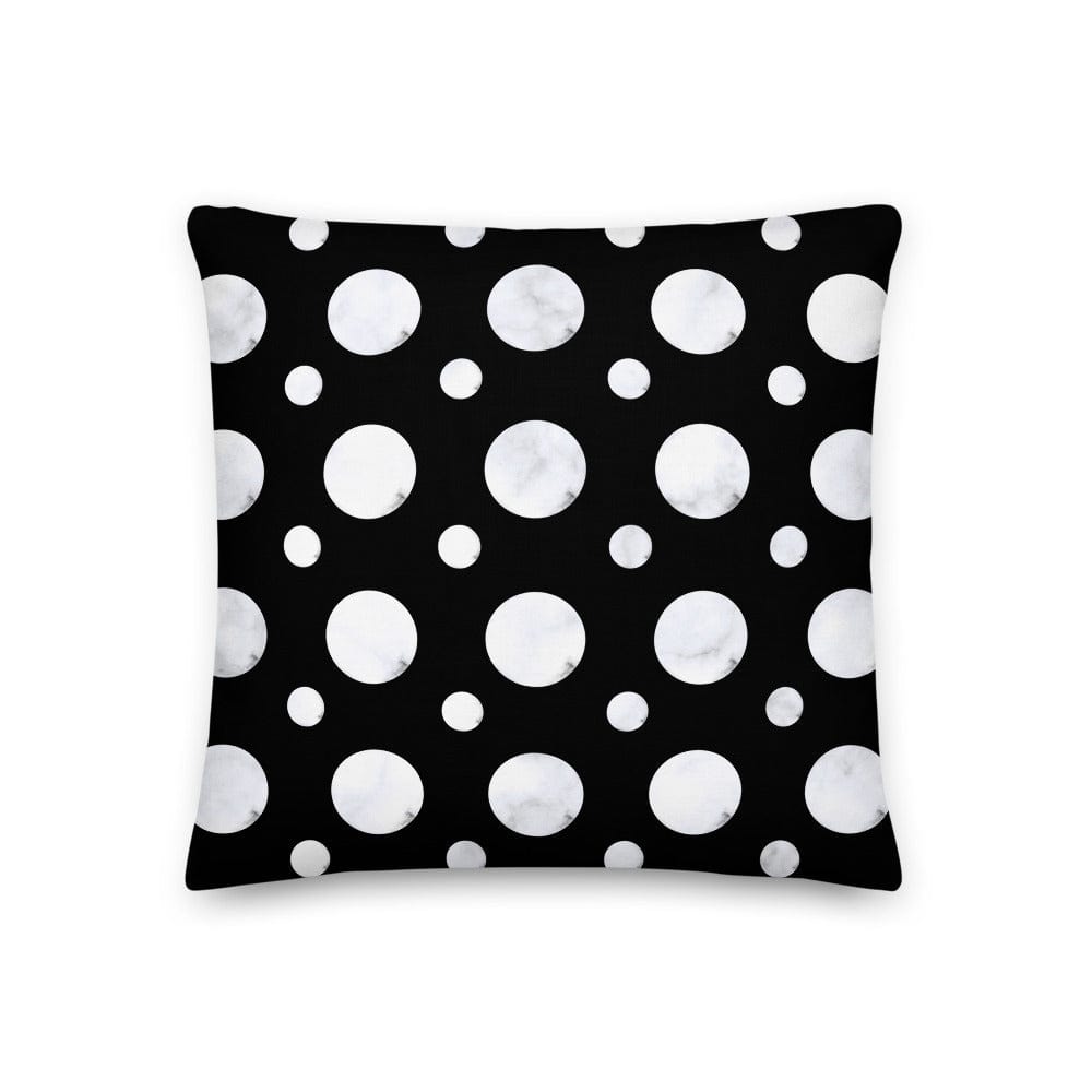 Shop Marble White Polka Dots Decorative Throw Pillow, Pillows, USA Boutique