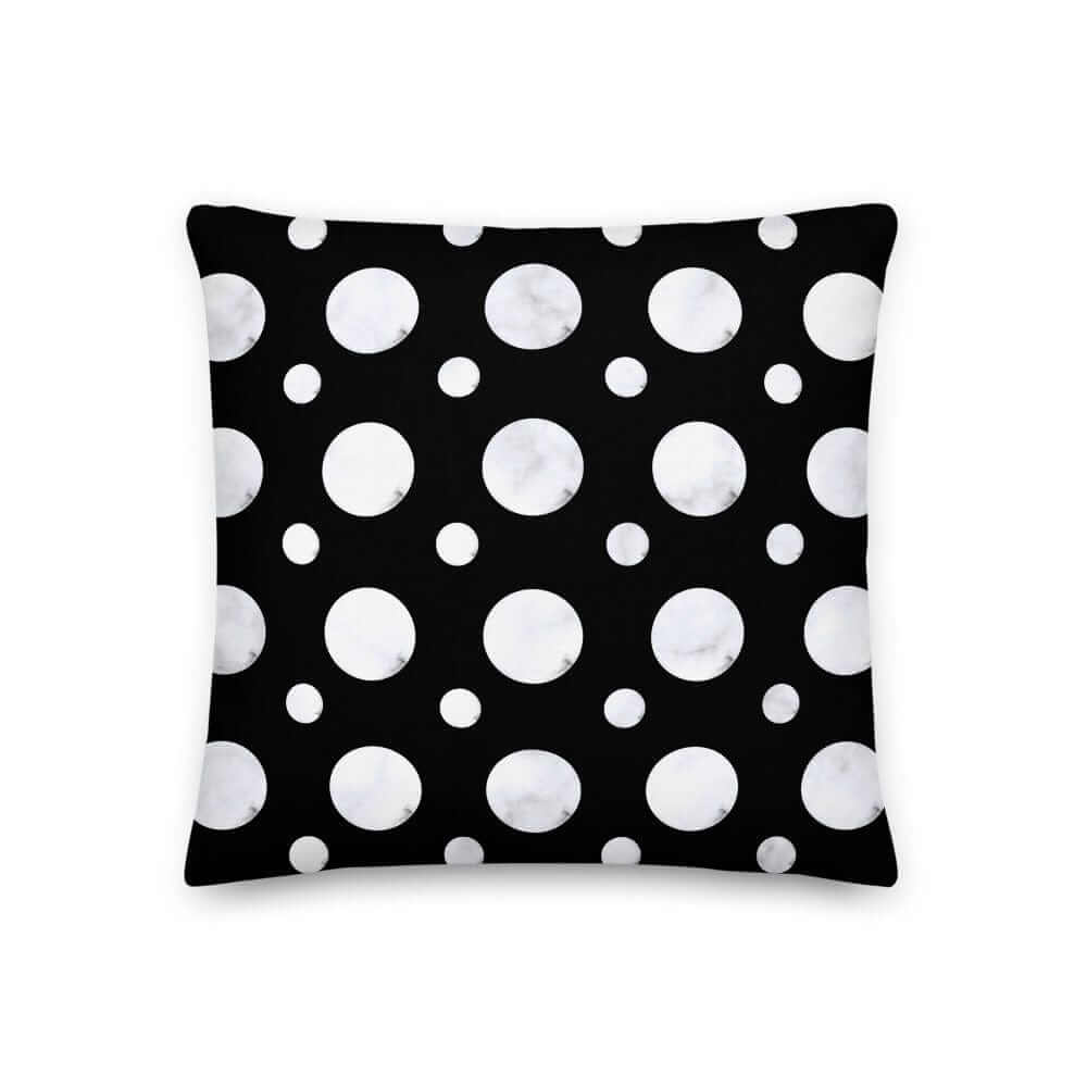 Marble White Polka Dots Decorative Throw Pillow, A Moment Of Now, $ 58.00