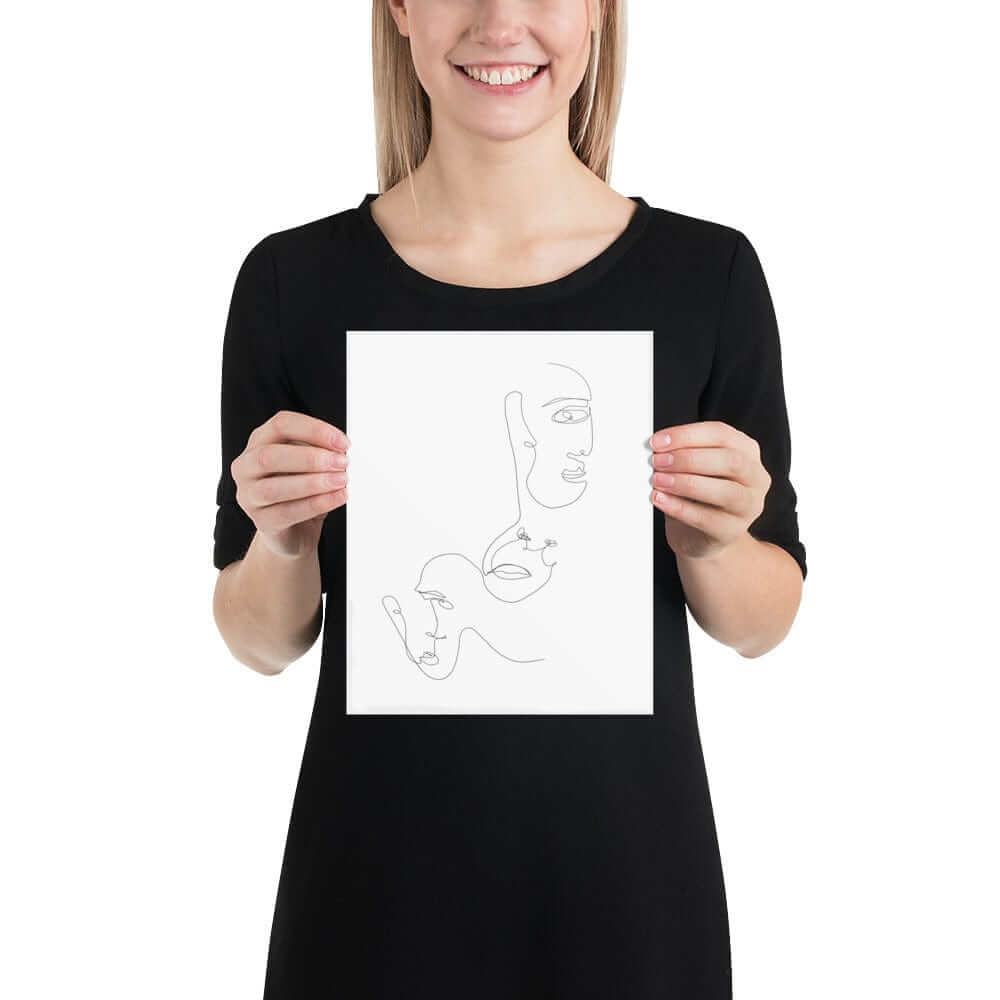 Minimal Line Art - Faces Matte Poster, Poster, $ 21.00, A Moment Of Now™