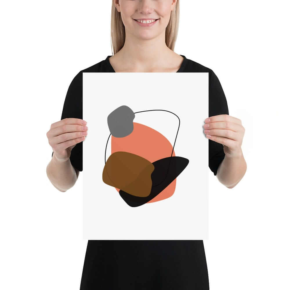 Minimalist Modern Abstract Shape Matte Art Print - Resting Poster, A Moment Of Now, $ 31.00