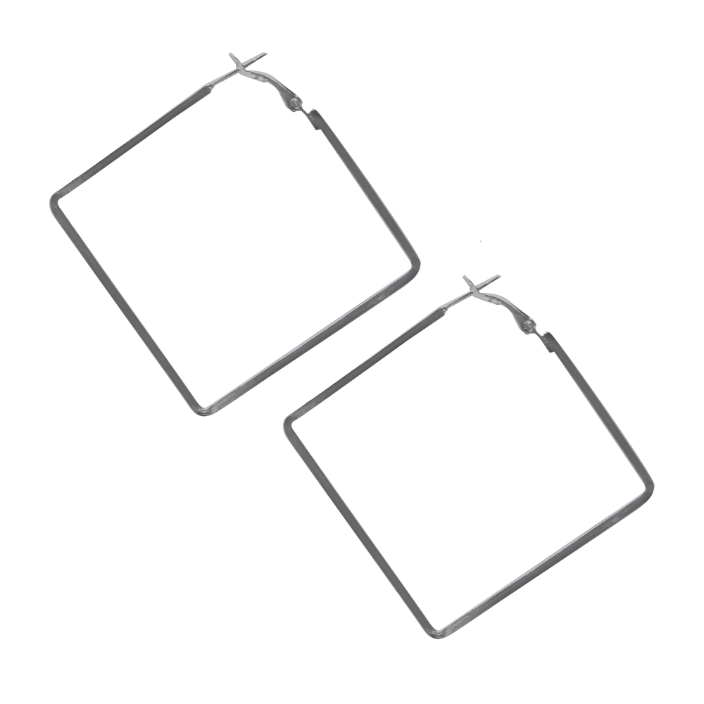 Minimalist Square Stainless Steel Hoop Earrings | Modern Silver Gold, Earrings, $ 7.99, A Moment Of Now™