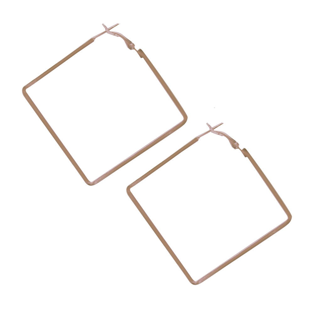 Minimalist Square Stainless Steel Hoop Earrings | Modern Silver Gold, Earrings, $ 7.99, A Moment Of Now™