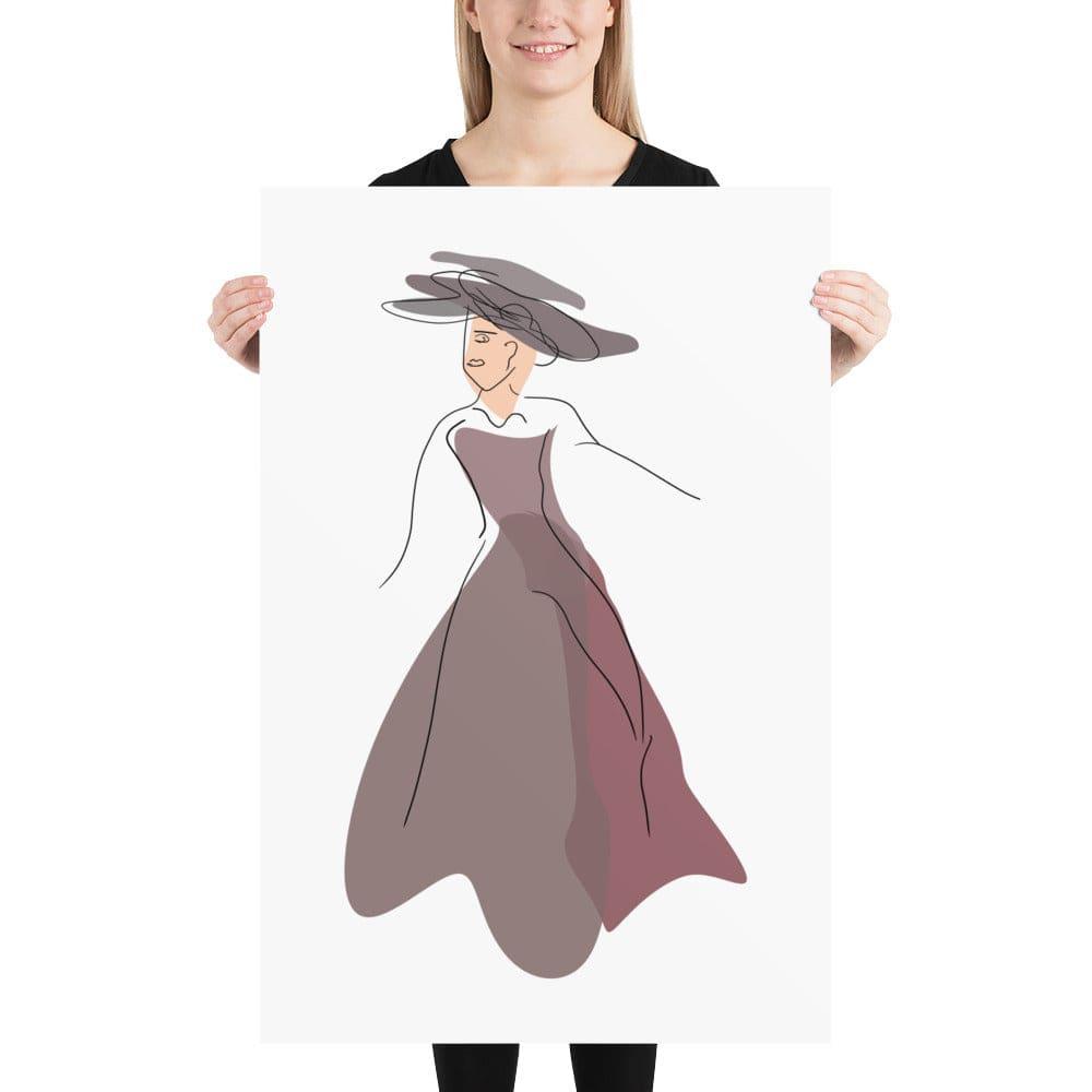 Modern Art Abstract Line Art Drawing - Lady Noona Luster Photo Paper Poster Print, Poster, $ 47.00, A Moment Of Now™