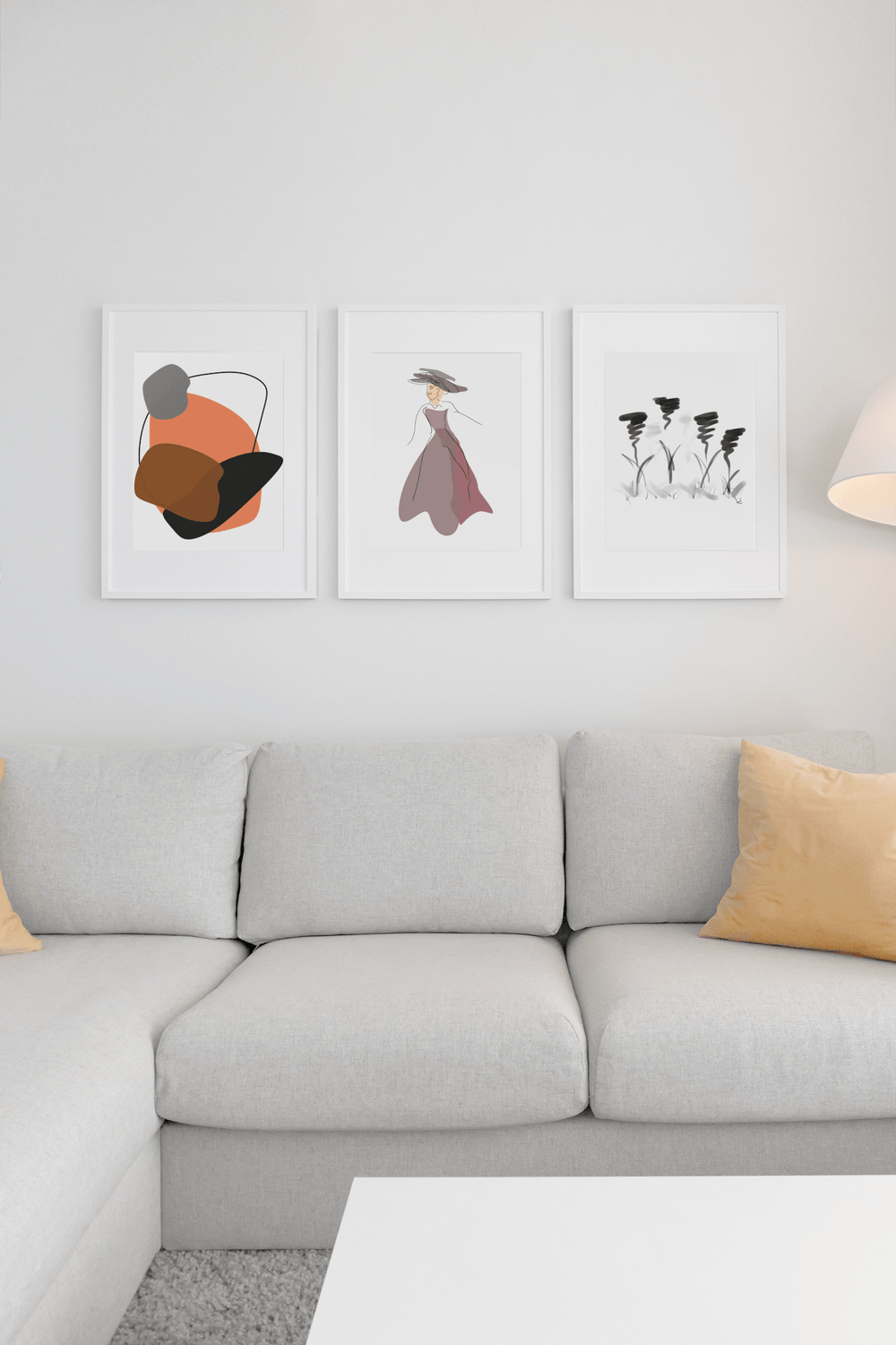 Modern Art Abstract Line Art Drawing - Lady Noona Matte Poster Print, Poster, $ 32.00, A Moment Of Now™