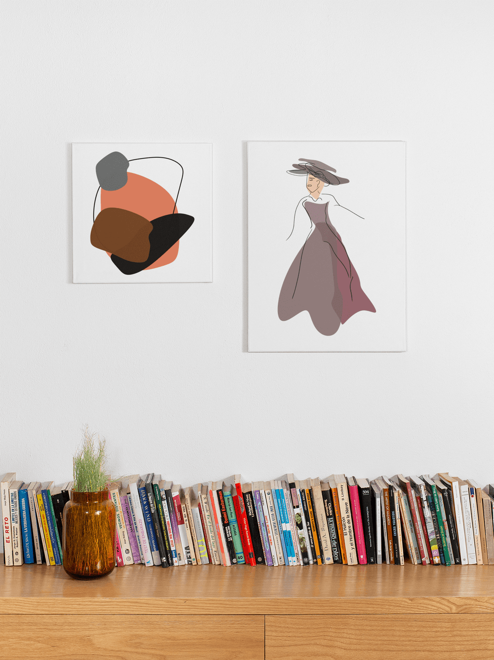Modern Art Abstract Line Art Drawing - Lady Noona Matte Poster Print, Poster, $ 32.00, A Moment Of Now™