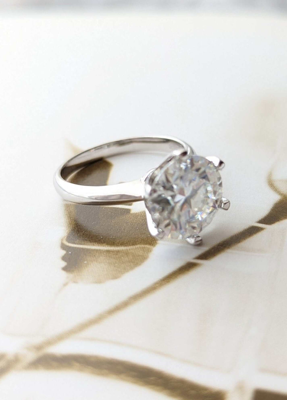 Moissanite Women's Round Solitaire Engagement Wedding Promise Bridal Rings, Rings, $ 150.00, A Moment Of Now™